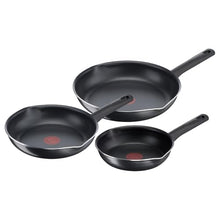 Lade das Bild in den Galerie-Viewer, 🔥 TAGESDEAL 🔥 Tefal B56490 Day By Day On 3-Teiliges Pfannenset 20/24/28 Cm | (Nicht für Induktion), Schwarz
