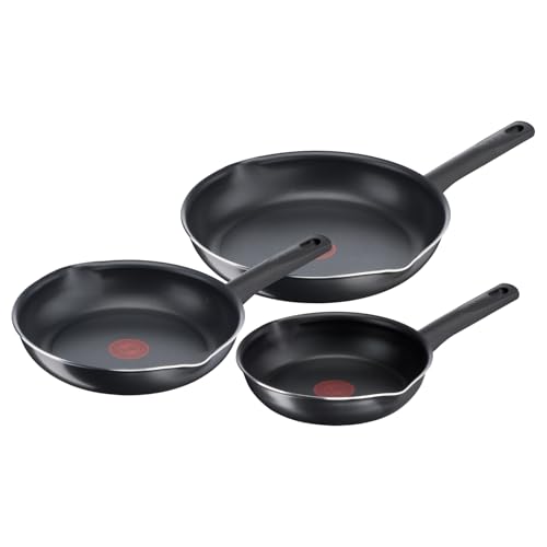 🔥 TAGESDEAL 🔥 Tefal B56490 Day By Day On 3-Teiliges Pfannenset 20/24/28 Cm | (Nicht für Induktion), Schwarz