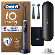 Oral-B iO Series 7 Plus Edition Elektrische Zahnbürste/Electric Toothbrush, PLUS 3 Aufsteckbürsten, 5 Putzmodi für Zahnpflege, Reiseetui, Designed by Braun, Black onyx