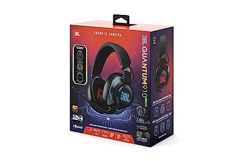 🔥 Tagesdeal 🔥 JBL Quantum 910 Over-Ear Gaming Kopfhörer – Wireless 2,4 GHz, Bluetooth 5.2 und 3,5 mm Klinke – Mit Head-Tracking-Funktion, ANC und 39 Stunden Akkulaufzeit – Schwarz