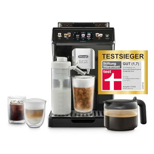 🔥 TAGESDEAL 🔥 De'Longhi Eletta Explore ECAM452.57.G Kaffeevollautomat mit LatteCrema Milchsystem, heiße und kalte Getränke auf Knopfdruck, 3,5 Zoll TFT Touchscreen Farbdisplay, Kaffeekannen inklusive, schwarz