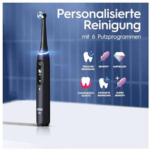 Lade das Bild in den Galerie-Viewer, Oral-B iO Series 8 Plus Edition Doppelpack Elektrische Zahnbürste/Electric Toothbrush, PLUS 4 Aufsteckbürsten, 6 Modi für Zahnpflege, Reiseetui, Designed by Braun, black/violet
