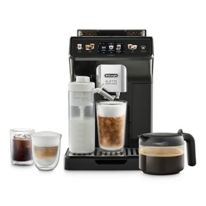 🔥 TAGESDEAL 🔥 De'Longhi Eletta Explore Cold Brew ECAM452.67.G Kaffeevollautomat mit LatteCrema Milchsystem, Heiße & Kalte Getränke auf Knopfdruck, 3,5 Zoll TFT Touchscreen Farbdisplay, inkl. Kaffeekanne