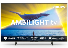 Lade das Bild in den Galerie-Viewer, Philips Ambilight 55PUS8109 4K LED Smart TV - 55-Zoll Display mit Pixel-präziser Ultra HD, Titan OS Plattform und Dolby Atmos, Funktioniert mit Alexa und Google Sprachassistent - Satiniertes Chrom
