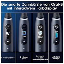 Lade das Bild in den Galerie-Viewer, Oral-B iO Series 8 Plus Edition Doppelpack Elektrische Zahnbürste/Electric Toothbrush, PLUS 4 Aufsteckbürsten, 6 Modi für Zahnpflege, Reiseetui, Designed by Braun, black/violet
