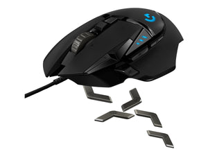 Logitech G502 LIGHTSPEED kabellose Gaming-Maus mit HERO 25K DPI Sensor, Wireless Verbindung, USB-Anschluss, RGB-Beleuchtung, Gewichtstuning, POWERPLAY-kompatibel, PC/Mac - Schwarz