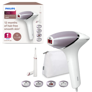 🔥 LAST MINUTE ANGEBOT 🔥 Philips Lumea IPLBRI 949/00 Haarentfernungsgerät 8000 Series – Haarentfernungsgerät mit SenseIQ Technologie, 4 Aufsätze und Satin Compact Korrekturtrimmer (Modell BRI949/00)