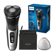 🔥 LAST MINUTE DEAL 🔥 Philips Shaver Series 3000 – Elektrischer Nass- und Trockenrasierer für Männer in Schwarz, mit SkinProtect-Technologie, ausklappbarem Bartschneider und Reisetasche, kabellos (Modell S3241/12)