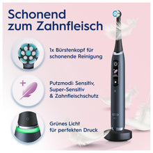 Lade das Bild in den Galerie-Viewer, Oral-B iO Series 9 Elektrische Zahnbürste/Electric Toothbrush, Doppelpack +3 Aufsteckbürsten, 7 Putzmodi, Magnet-Technologie &amp; 3D-Analyse, Farbdisplay, Lade-Reiseetui, Designed by Braun, Black/ Rose
