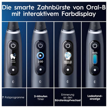 Lade das Bild in den Galerie-Viewer, Oral-B iO Series 9 Elektrische Zahnbürste/Electric Toothbrush, Doppelpack +3 Aufsteckbürsten, 7 Putzmodi, Magnet-Technologie &amp; 3D-Analyse, Farbdisplay, Lade-Reiseetui, Designed by Braun, Black/ Rose
