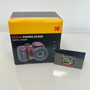 KODAK Pixpro Astro Zoom AZ405 - Digitale Bridge-Kamera, 40X Zoom, 24-mm-Weitwinkel, 20 Megapixel, 3-Zoll-LCD, Full HD 1080p Video, OIS, AA-Batterien - Rot